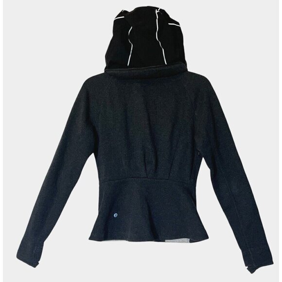 Lululemon &go Destination Heathered Black Gray Hidden Hood Hoodie Jacket - Picture 1 of 15